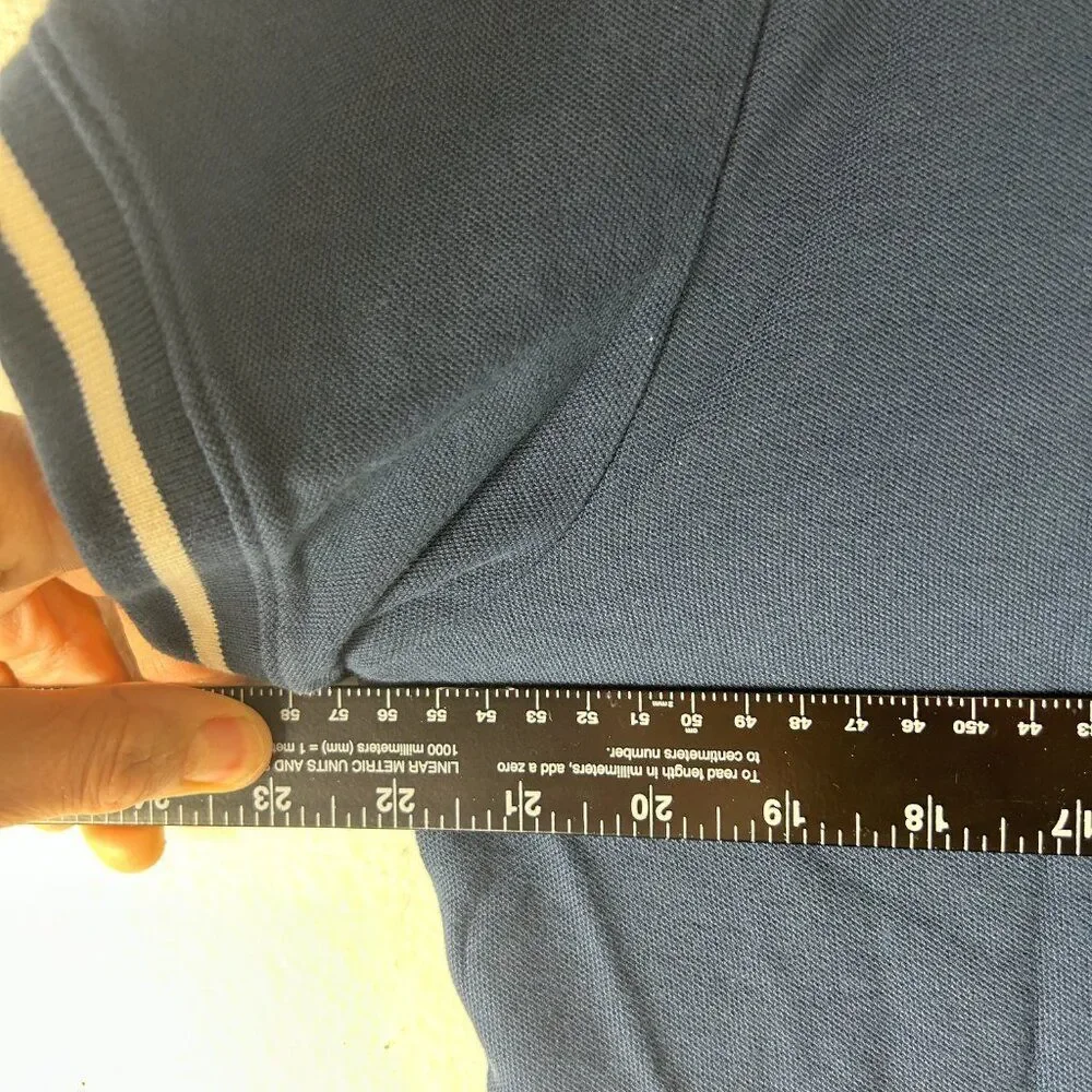 Spartina ladies polo shirt blue white XL short sleeves cotton casual everyday - Picture 9 of 11